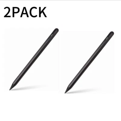 2PACOTES de caneta stylus preta para iPad, lápis ativo rejeição palma para iPad 2018-2024 - Imagem 1 de 4