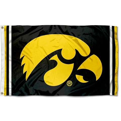 Iowa Hawkeyes Field Stripes Flag Large 3x5 Cover