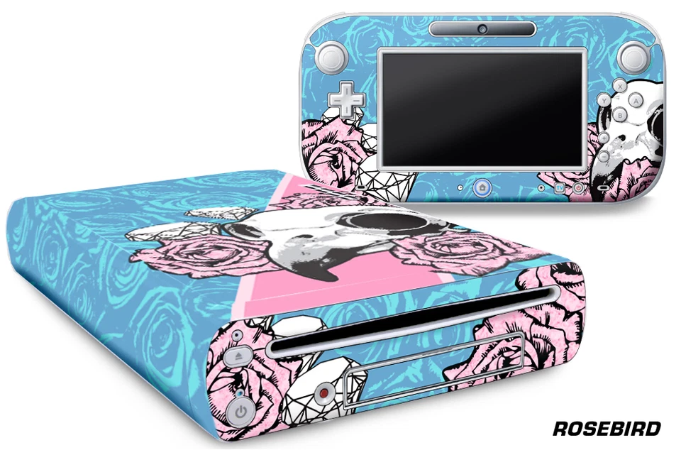 Skin Decal Wrap for Nintendo Wii U Gaming Console & Controller Sticker ROSEBIRD - Image 1 of 1
