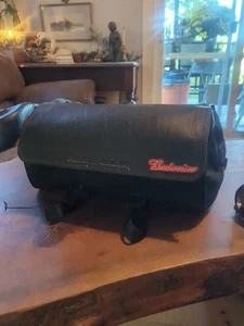 Bolso para Bicicleta Harley-Davidson Budweiser Vintage Cuero Nylon Correas Negro 16"X10" - Imagen 1 de 11