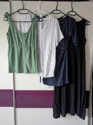 Neuwertig Set Schwangerschaft Umstandsmode Bluse Kleid Shirt Top Gr. S - Bild 1 von 4