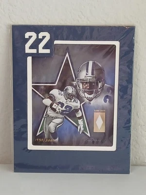Relic Gallery Collection EMMITT SMITH #22 Game Used Jersey Art Print 8x10 COA - Image 1 of 4