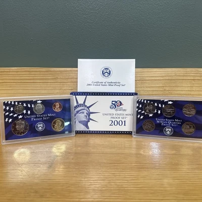 2001 Clad Proof Set U.S. Mint Original Government Packaging OGP COA - Image 1 of 4