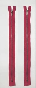 2x 12" Antik Messing geschlossen Reißverschlüsse, rot #3 - Bild 1 von 1