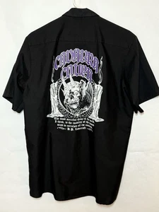 Rare Cadabra Records Black Button Up Red Kap Men’s Size Large Demon - Picture 1 of 7