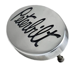 OEM Chrome CNC Emblem  Aluminum Hood For Peterbilt  Side Grille Fender - Black - Bild 1 von 5