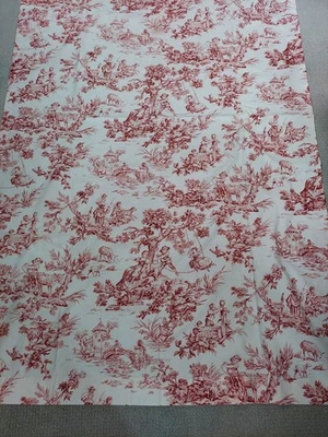 Cortinas de campo Red Toile panel de cortina marca estilo francés 48"x82" hechas en EE. UU. Foto 1 de 4