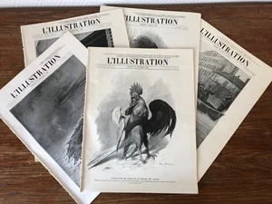 4x Revues L'ILLUSTRATION Nr 3494 + 3 (Fevrier 1910) Edmond Rostand CHANTECLER - Picture 1 of 19