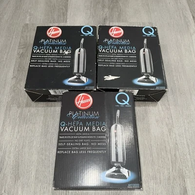 Hoover Q-Type Platinum Collection Vacuum Bag AH 10000 LOT OF 3 BOX - Image 1 of 4