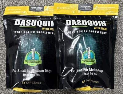 2 Dasuquin MSM Joint Health Supplement Soft Chews For medium Dogs 84ct EXP 01/27 - Image 1 of 4