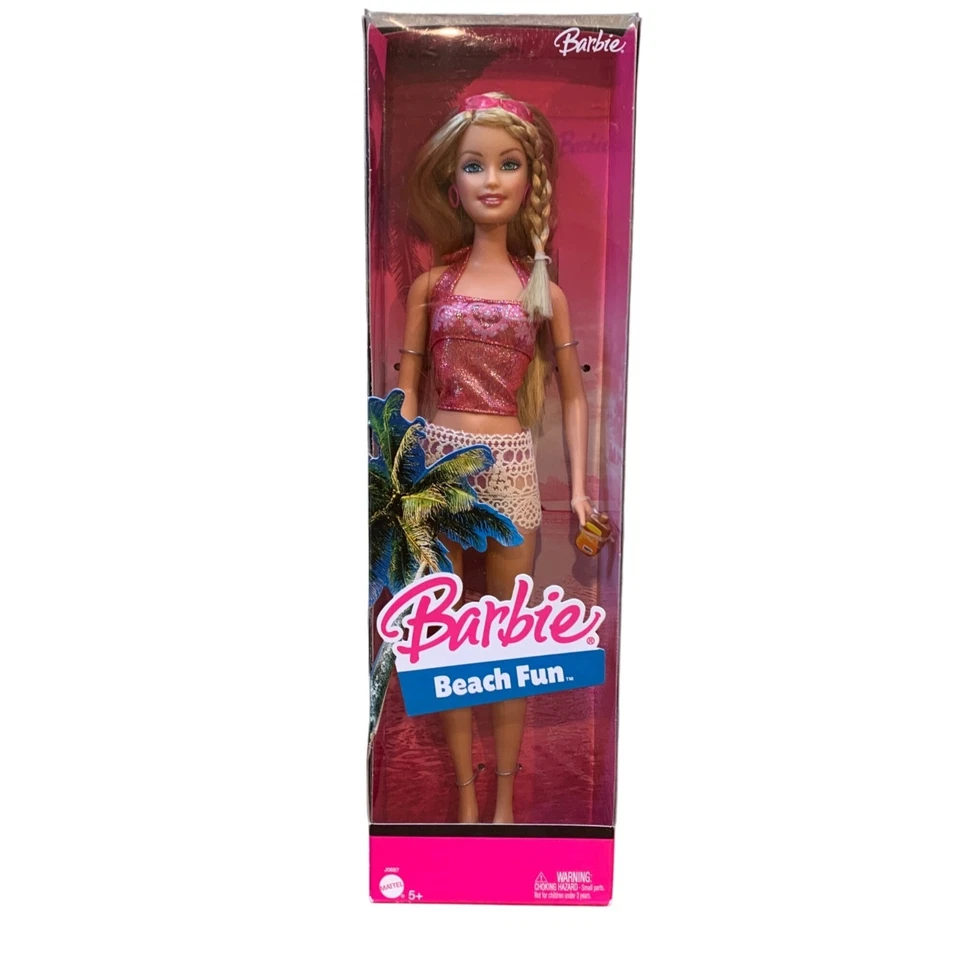 Кукла Barbie Beach Fun Doll J0697 Mattel 2005 блондинка с плоскими ногами - Изображение 1 из 4
