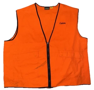 Cabelas Mens Blaze Full-Feature Orange Cargo Vest Size 2XL - Picture 1 of 5