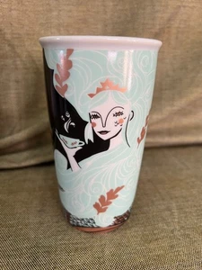 2018 Starbucks Mermaid Siren 12 oz. Limited Holiday Ceramic Tumbler Mug - Picture 1 of 5