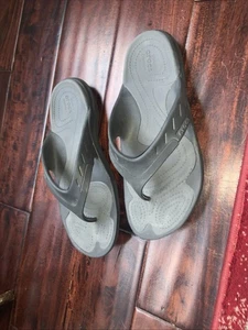 Crocs Modi Sport Unisex Flip Flops M10 W12 Graphite Thong Style🔥🔥 - Picture 1 of 6