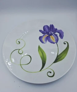 Westbury Court "Lyrical Blooms" 10 5/8 Inch Dinner Plate Iris - Picture 1 of 4
