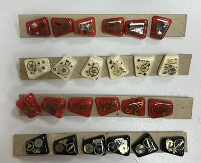 Handmade Buttons Mixed Bundle Resin Rounded Rectangular Mechanical 8 - Image 1 of 4