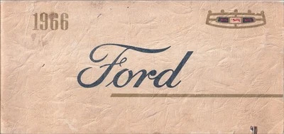 1966 Ford Owners Manual Original Vintage Galaxie LTD Custom Wagons User Guide - Image 1 of 4