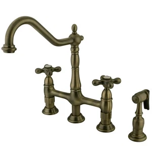 ES1273AXBS New Orleans 8" Center Kitchen Faucet with Side Sprayer, 8-3/4", Vi... - Picture 1 of 2