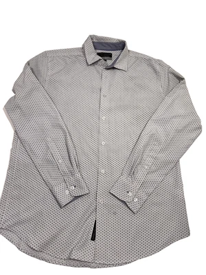 Report Collection Mens Shirt Stretch Size L 16 1/2  34 - 35 Long Sleeve Slim Fit - Image 1 of 4