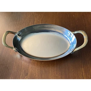 Kupferbeschichteter Edelstahl Mini Au Gratin Pfanne Doppelgriffe 6” x 4” - Bild 1 von 5