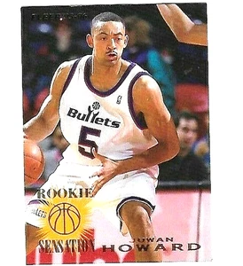 Fleer 95 96 Rookie Sensation Bullets JUWAN HOWARD 3 /15 Basketball Trading Card - Picture 1 of 2