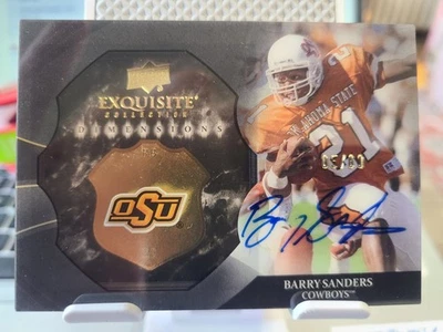2012 Upper Deck Exquisite Collection Barry Sanders Dimensions Auto #'ed 05/60 - Image 1 of 2