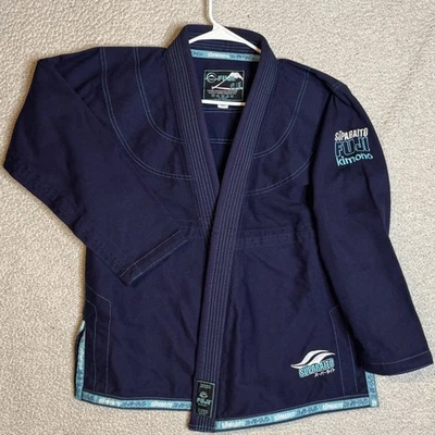 Chaqueta Kimono Fuji Suparaito W2 Azul BJJ Gi Top Logotipos Bordados Foto 1 de 4