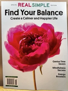 Find Your Balance: Real Simple Magazine 2025 ~ Create A Calmer And Happier Life - Picture 1 of 1