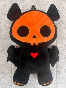 Zaino peluche Hot Topic Skelanimals Diego arancione morto faccia teschio emo cosplay - Foto 1 di 3
