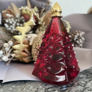 Baccarat Christmas Tree Ornament Noel Collection Sapin Russe en cristal rouge JP - Picture 1 of 19