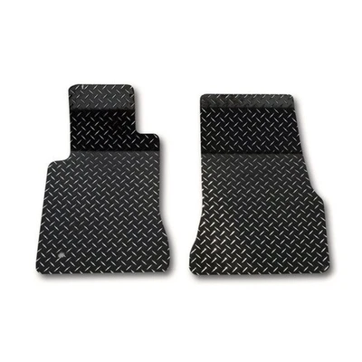 Alfombrillas con placa de diamante naranja para Ford Mustang V6/GT 2005-2009 [revestimiento de polvo] Foto 1 de 4