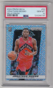 2024/25 PANINI PRIZM DECA JONATHAN MOGBO MOJO/25 RC ROOKIE PSA 10 #53 RAPTORS - Imagen 1 de 1
