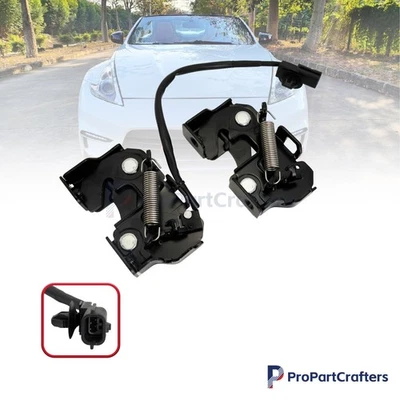 Pair For NISSAN 370Z GTR INFINITI G37 Q60 Q40 G35 Right & Left Hood Lock Latch Foto 1 de 4