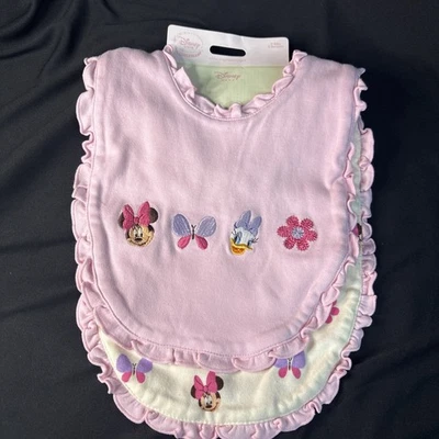Baberos Minnie Mouse 2ct Rosa Disney Baby Disney Store 100% Algodón Foto 1 de 3