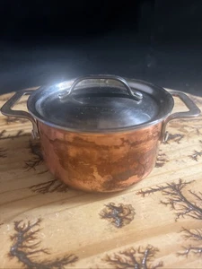 Cazuela pequeña de tres capas de cobre Palm Restaurant cocotte interior de acero inoxidable - Imagen 1 de 7