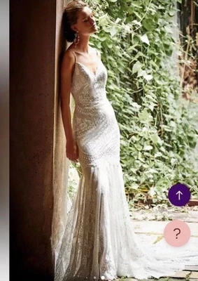 NUEVO CON ETIQUETAS BHLDN talla 12 vestido de encaje en cascada vestido de novia boho etéreo novia novia Foto 1 de 4