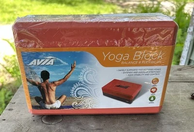 Avia Yoga Block - Balance & Flexibility Red Orange & Black- New in Plastic - Image 1 of 4