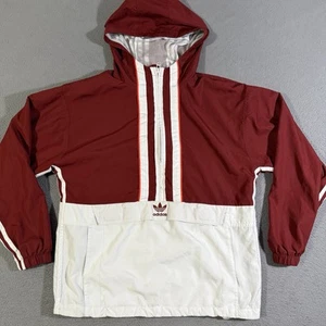 Adidas Herren Gr. Small Originals Anorak Jacke edel weinrot - Bild 1 von 7