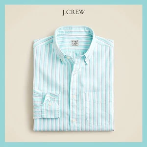 NWT - J. Crew Men's Broken-in Organic Cotton Oxford Shirt, Bryan White Aqua Sz L - Picture 1 of 6