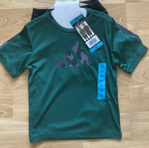 Adidas Set Corto Bambino Ragazzo 3 Pezzi Tg/Grigio Taglia 4T - Foto 1 di 6