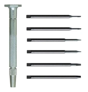 Moody Tools 58-0114 7-Piece Chromium Steel Slotted Screwdriver Set Made in USA - Picture 1 of 2