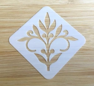Face painting stencil reusable washable damask flourish Mylar 4.5 x 4.5 cm - Picture 1 of 2