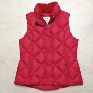 Eddie Bauer Womens Red 700 Fill Goose Down Puffer Full Zip Vest - Size Medium - Picture 1 of 8