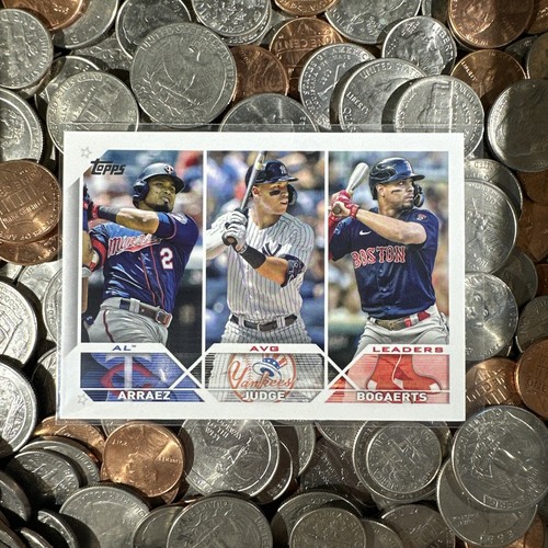 2023 Topps AL AVG LEADERS Aaron Judge Yankees + Luis Arraez + Xander