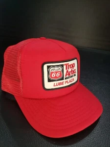Deadstock 1985 ¡raro! Sombrero Parche Phillips 66 "LUBE PLAZA" Rojo Bordado ¡COMO NUEVO! - Imagen 1 de 9