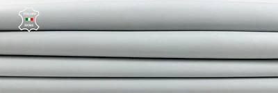 UNDYED ICE WHITE Italian Goatskin Goat leather hides 2 skins 8+sqf 0.9mm #C2154 - Image 1 of 4