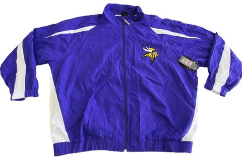 New Minnesota Vikings Mens Sizes 3XL-4XL-5XL-6XL Full Zip Windbreaker Jacket Cover