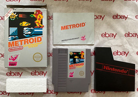 Metroid (Nintendo NES, 1987) Complete! With Manual, Box and Styrofoam! 5 Screw!