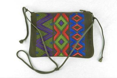 CYNTHIA VINCENT Multicolor Cuero Bordado Bolso de Mano Cartera Bolso Cartera Foto 1 de 4