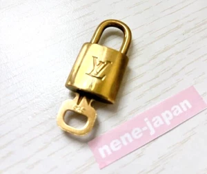 LOUIS VUITTON PadLock Lock & Key Brass Gold Authentic Number random JUNK Used - Picture 1 of 2